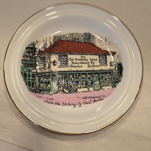 Vintage Bone China Saucer Purchased At Dickens Old Curiosity Shop London
